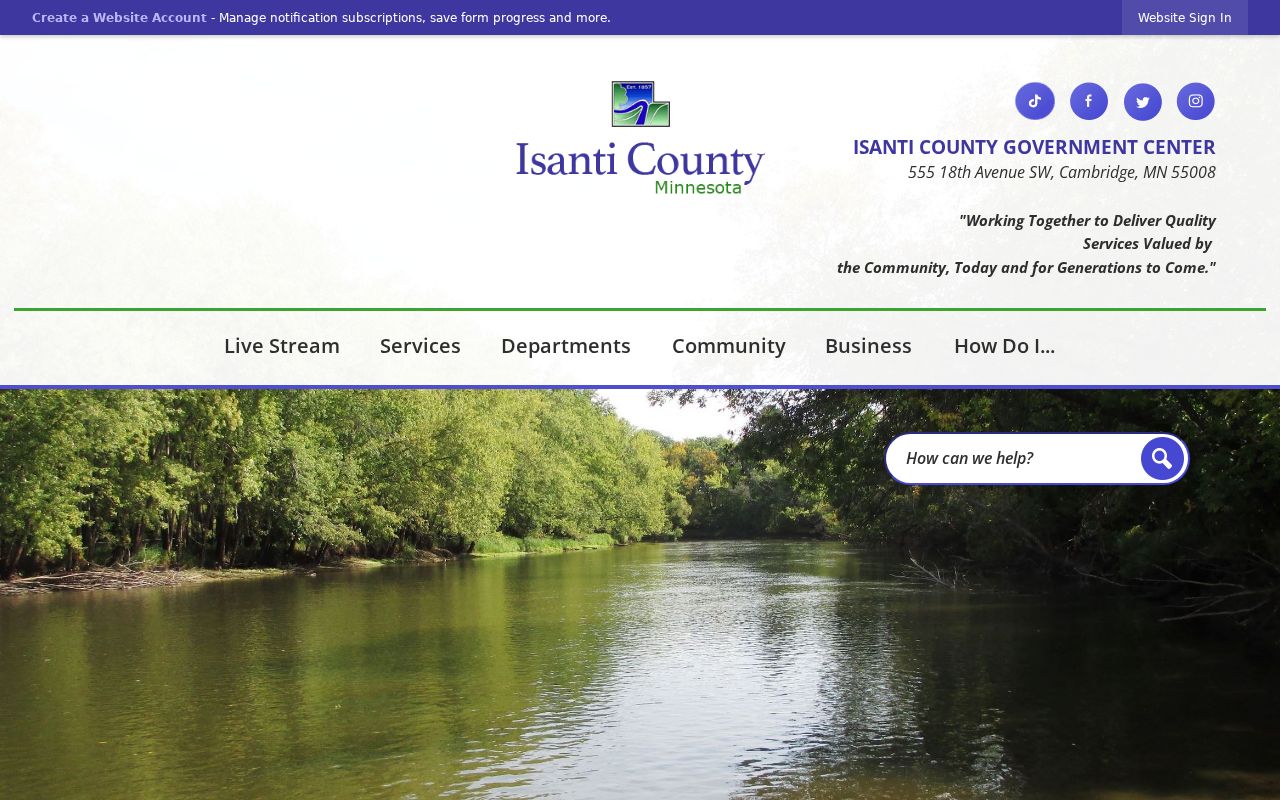 Isanti County court docket county government reference